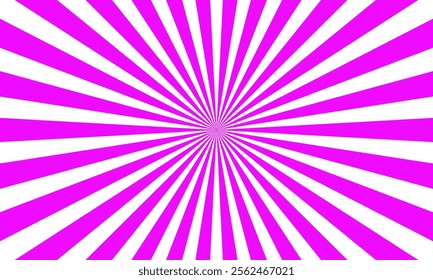 Bright pink and white radial sunburst background with converging lines, offering a bold and vibrant visual effect.
