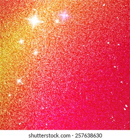Bright pink and yellow colorful shiny background. Abstract glitter vector texture.
