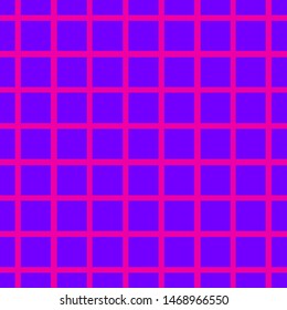 Bright pink-purple seamless pattern with intersecting lines, grid, cell Vector illustration