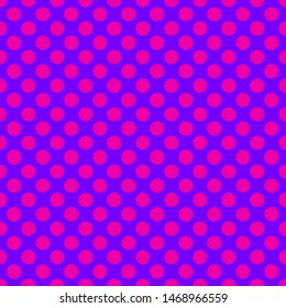 Bright pink-purple seamless pattern with polka dots, circles. Vector illustration