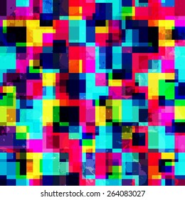 bright pixel seamless pattern