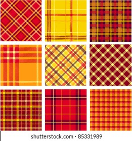 Bright plaid patterns set