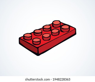 Bright plastic toy. Vector drawing