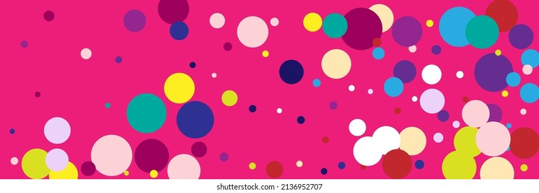 Bright Play Pastel Indigo Children Multicolor Textile. Circles Blue Vibrant Violet Rainbow Pattern. Vivid Kids White Dark Purple Background. Green Red Beige Color Yellow Pink Design Pic.