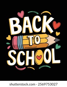 Bright and playful graphic t-shirt design with ‘Welcome Back to School’ Ideal for students, teachers, or school events. Perfect for apparel, merchandise, and gifts.Welcome Back Design T-shirt Artwork