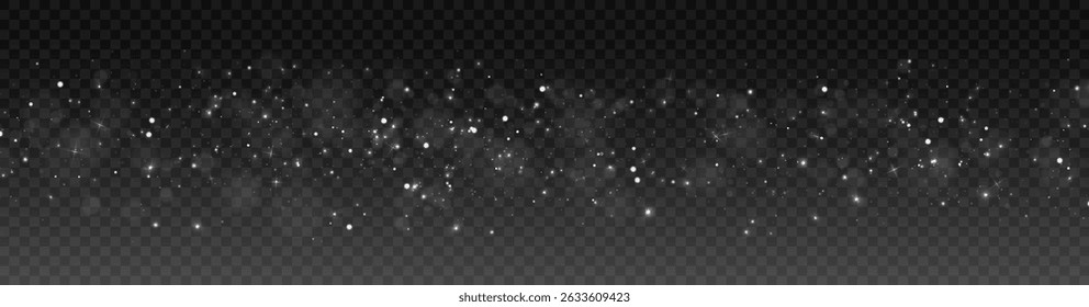 Bright PNG background with golden stars, glitter, holiday confetti and magical glow, Christmas sparkle with vibrant particles, abstract fantasy light, flare, flash and elegant luxury illustration


