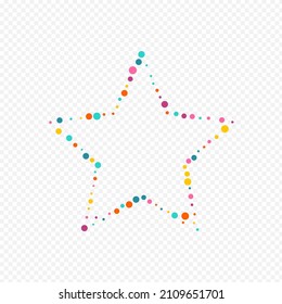 Fondo transparente del vector superior del Polka brillante. Resumen de la postal de Confetti. Ilustración de Círculo divertido. Patrón volador de lluvia arcoiris.
