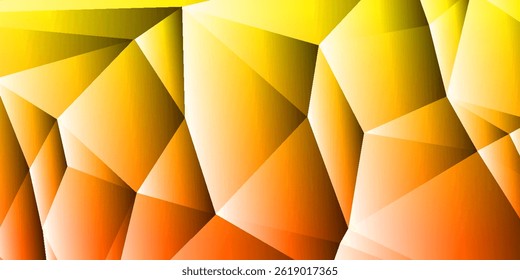 Bright polygonal background featuring sharp geometric shapes with a gradient blend from yellow to orange, creating a vibrant, energetic, and modern abstract look.