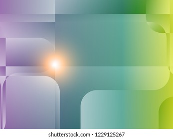 Bright polygonal background with light effects. Vector illustration.