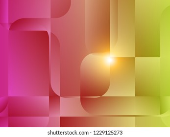 Bright polygonal background with light effects. Vector illustration.