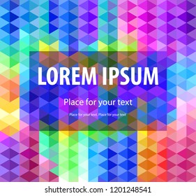 Bright polygonal background. Square