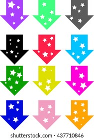 Bright pop colored arrows