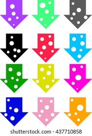 Bright pop colored arrows