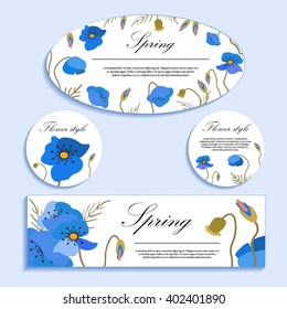 Bright poppies on a light background. Flower illustration for greeting cards, invitations and congratulations.