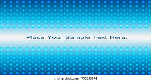 Bright positive blue background. Lots of light and space. Weightlessness. Radiance. Vector illustration. Panorama.