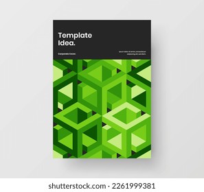 Plantilla de diseño vectorial de postal A4 brillante. El concepto de portada de la revista de diseño de mosaico.