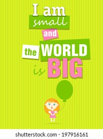bright poster with baby