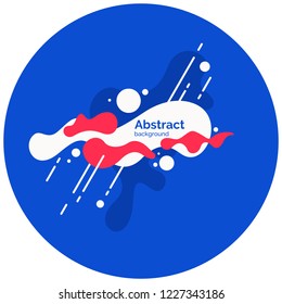 Bright poster with dynamic lines and shapes. Vector illustration minimal flat style