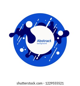 Bright poster with dynamic lines and shapes. Vector illustration minimal flat style