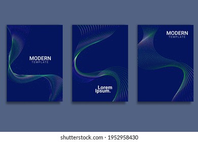 Bright poster with dynamic waves