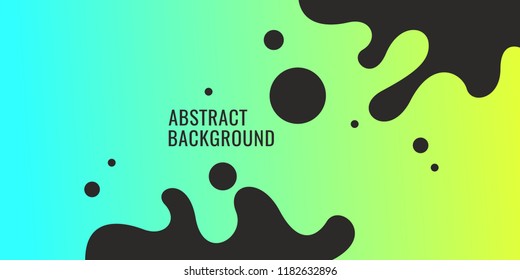 Bright poster with dynamic waves. Vector illustration in minimal flat style Bright poster with dynamic waves. Vector illustration in minimal flat style