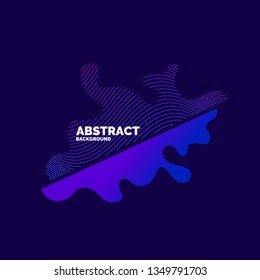 Bright poster with dynamic waves. Vector illustration minimal flat style
