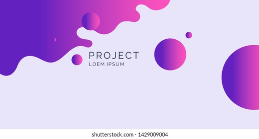 Bright poster with dynamic waves. Vector illustration in minimal flat style