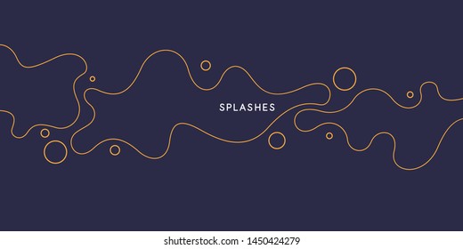 Bright poster with dynamic waves. Vector illustration minimal flat style