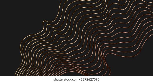 Bright poster with dynamic waves. Vector illustration