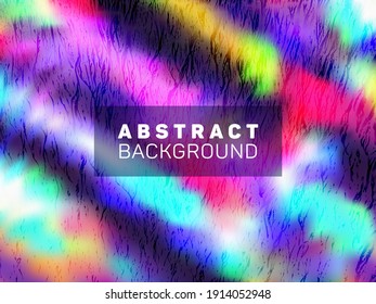 Bright poster glitch holographic vector layout design. Abstract wallpaper with holo texture. Tech glitch hologram gradient background for poster.