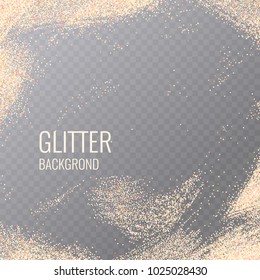 Bright poster glitter particles on a white background. Vector illustration can be the template for your design