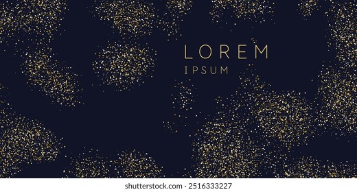 Bright poster glitter particles on a white background. Vector illustration.