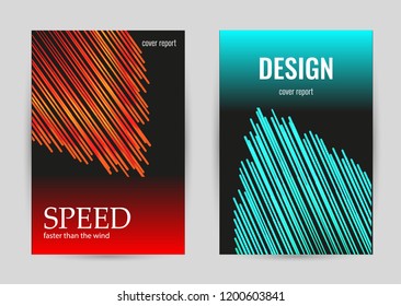 Bright poster with red and green stripes on black background. Set vertical luminous banners with empty place for text. Design template for your web projects.