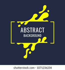 Bright poster with splashes. Vector illustration minimal flat style Bright poster with splashes. Vector illustration minimal flat style