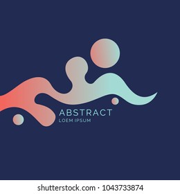 Bright poster with splatter. Vector illustration minimal flat style
