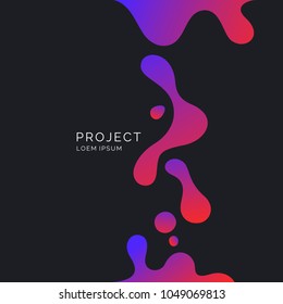 Bright poster with splatter. Vector illustration minimal flat style