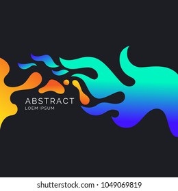 Bright poster with splatter. Vector illustration minimal flat style