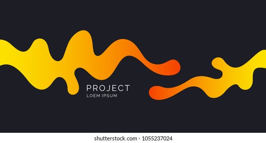 Bright poster with splatter. Vector illustration minimal flat style