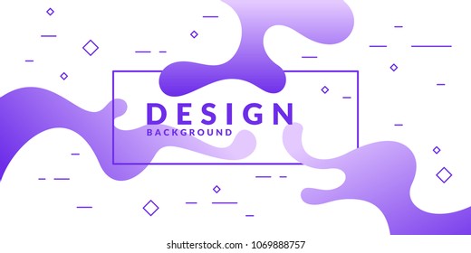 Bright poster with splatter. Vector illustration minimal flat style