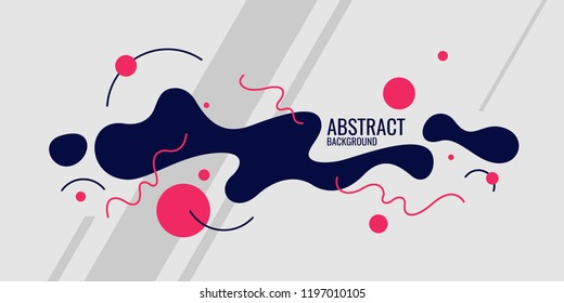 Bright poster with splatter. Vector illustration minimal flat style Bright poster with splatter. Vector illustration minimal flat style