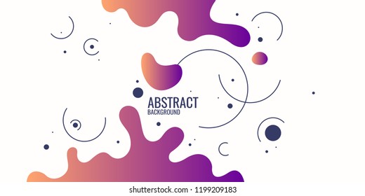 Bright poster with splatter. Vector illustration minimal flat style