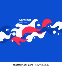 Bright poster with splatter. Vector illustration minimal flat style