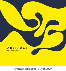 Bright poster with splatter. Vector illustration minimal flat style