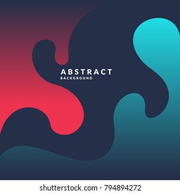 Bright poster with splatter. Vector illustration minimal flat style