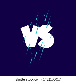 Bright poster symbols of confrontation VS. Vector illustration on dark background with a trendy minimalist style.