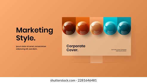 Bright presentation vector design layout. Abstract computer display mockup site template.