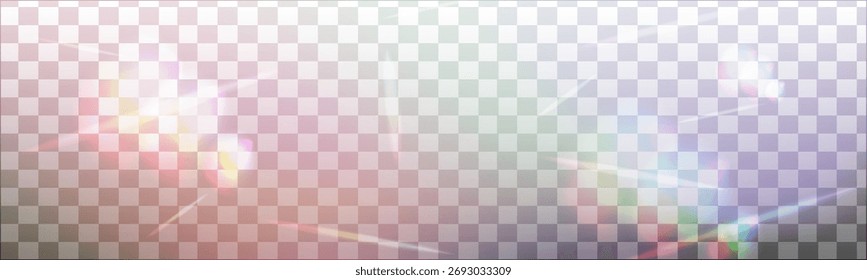 Helle Prismenauflage mit Diamantreflektionen. Der Neon-Lichteffekt verleiht einem glatten Farbverlauf-Hintergrund Tiefe und bildet eine glühende Überlagerung und einen Prismenschein.