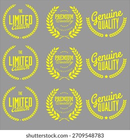 Helles Produkt-Label-Design in hoher Auflösung für bearbeitbare digitale Projekte