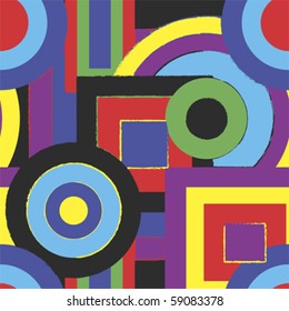 Bright psychedelic seamless pattern;  vector format