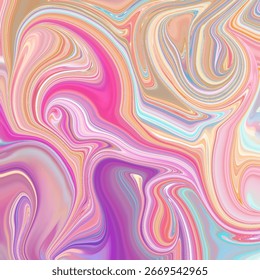 Brilhante psicodélico redemoinho arte com tons vibrantes rosa, laranja e roxo criando movimento fluido sonhador. Palavras-chave: psicodélico, redemoinho, vibrante, sonhador, fluido.